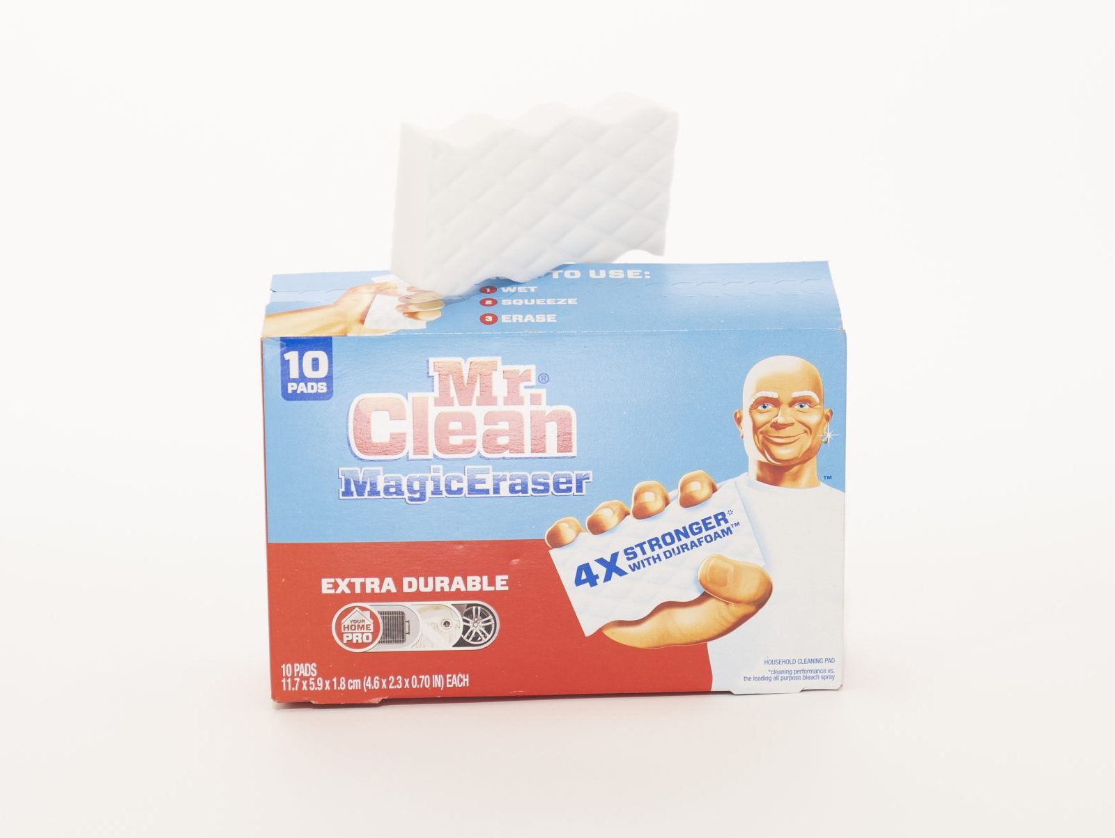 Mr. Clean Magic Eraser, Extra Durable Cleaning Pads with Durafoam, 10 Count